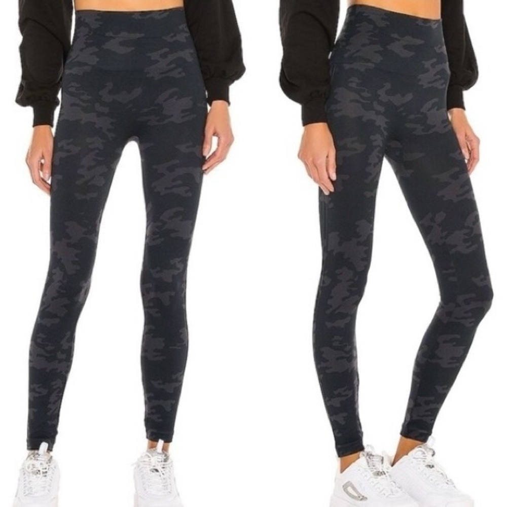 SPANX Black Camouflage High Rise Leggings